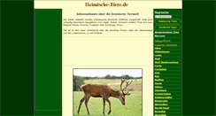 Desktop Screenshot of heimische-tiere.de
