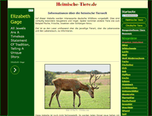 Tablet Screenshot of heimische-tiere.de